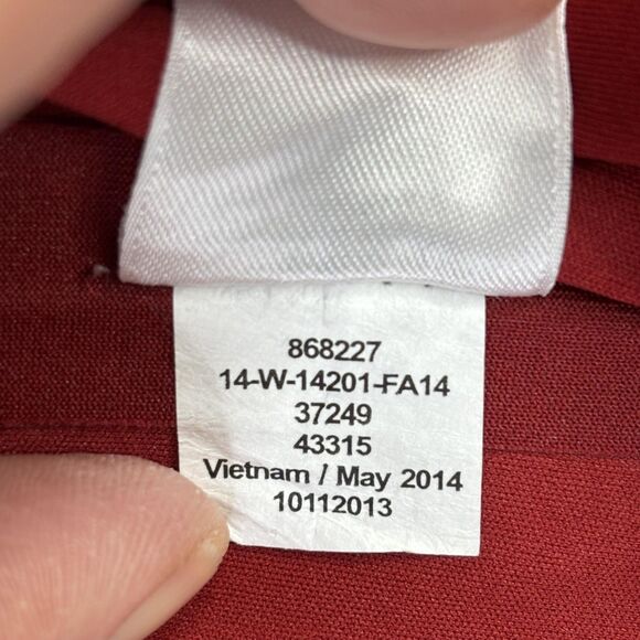 REI Elements E1 Jacket Womens Medium Red Hooded Softshell Full Zip Pit Zips - Picture 13 of 16